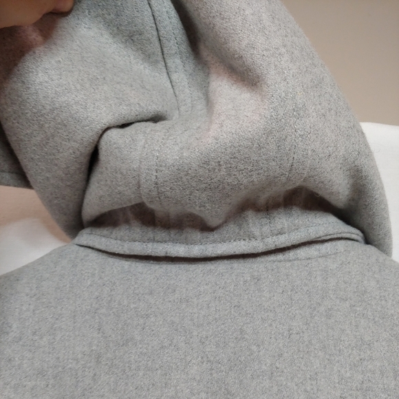 J. Crew Melton Wool Blend Melton Toggle Duffle Coat Jacket Light Gray C8555 4 - Picture 13 of 16